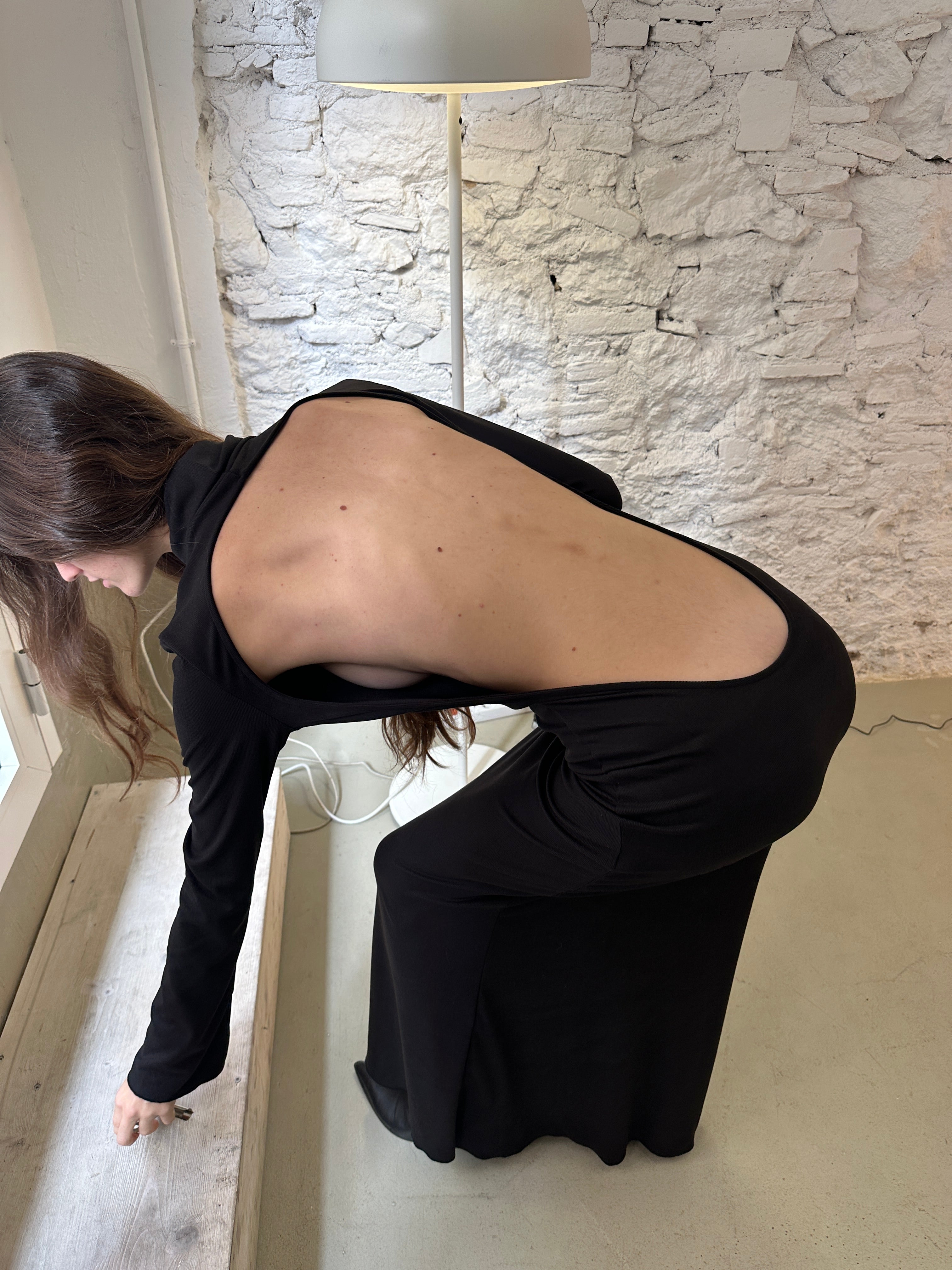 Gray Backless Dress ATFIRSTSIGHT STUDIO Gray Backless Dress ATFIRSTSIGHT STUDIO