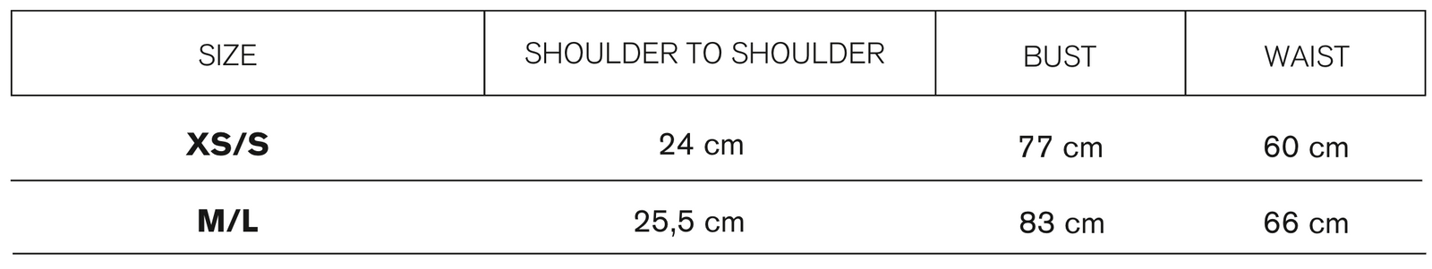 Size guide