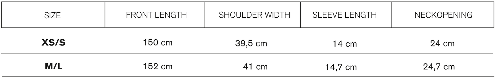 Size guide