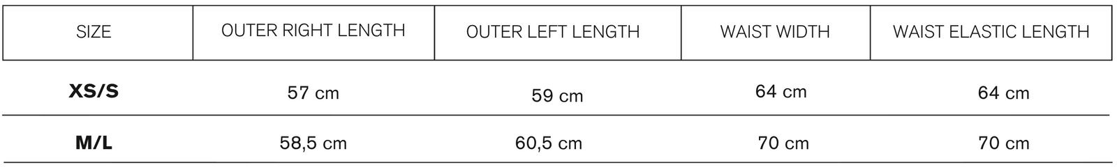 Size guide