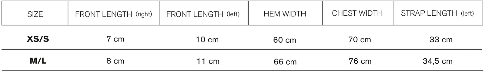Size guide