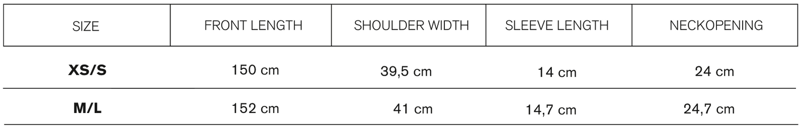 Size guide