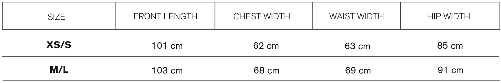 Size guide