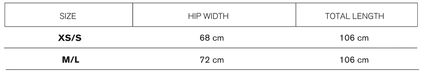 Size guide