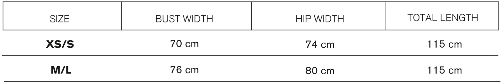 Size guide