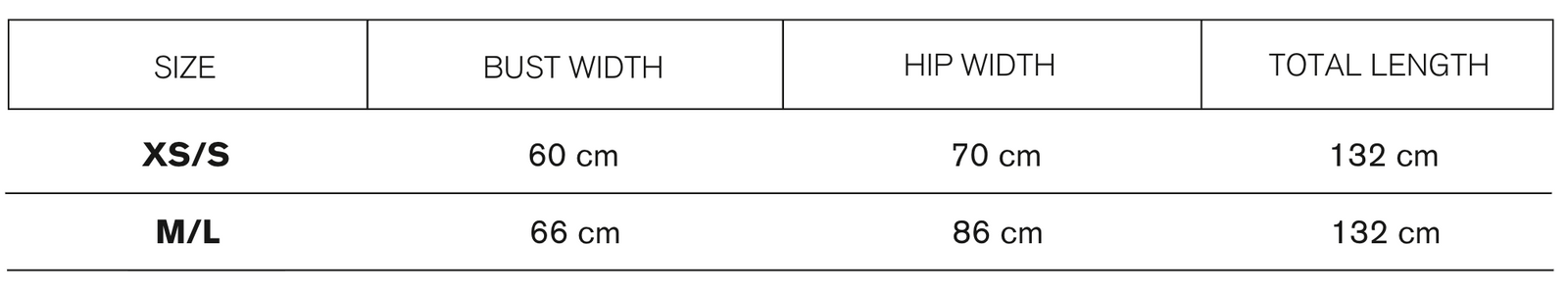Size guide