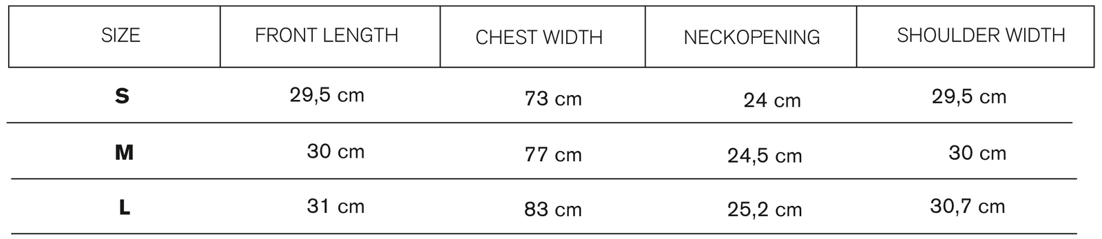 Size guide