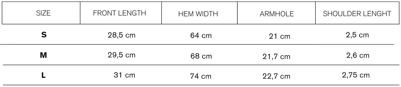 Size guide