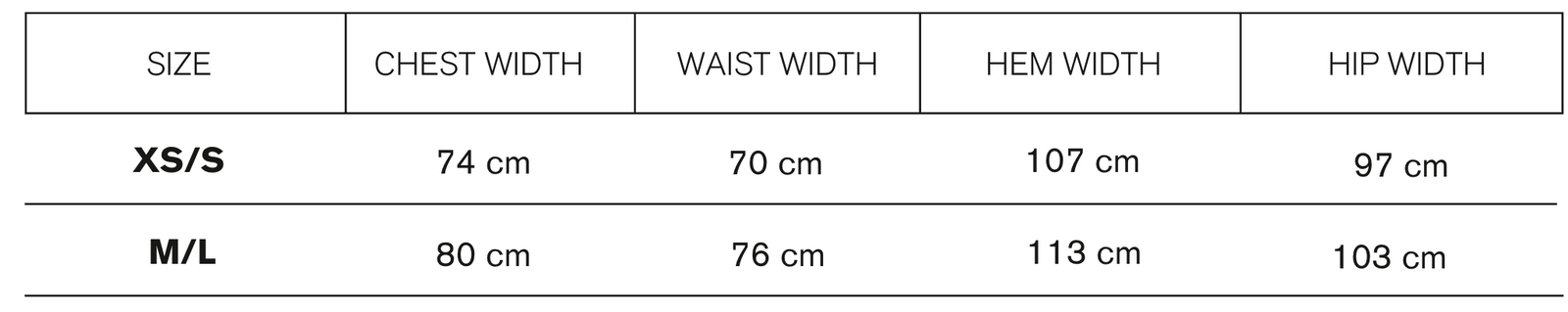 Size guide