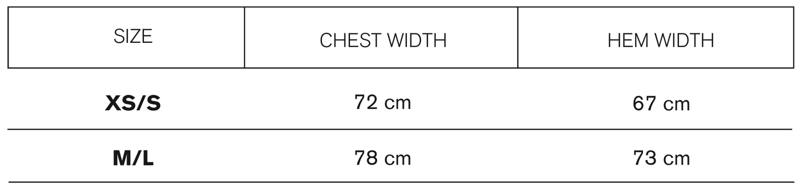Size guide
