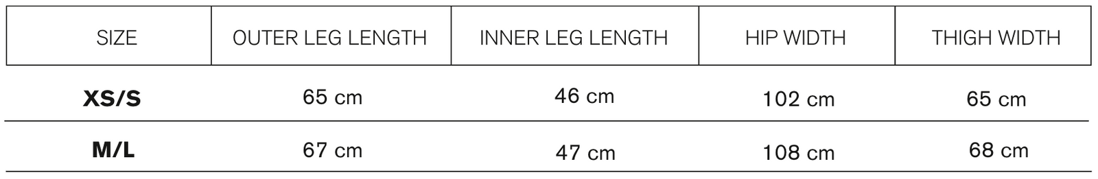 Size guide