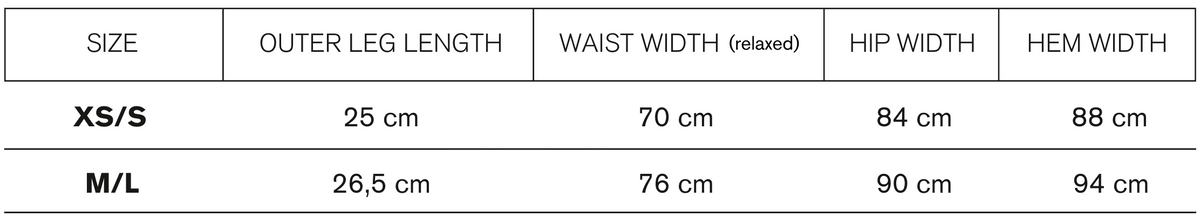 Size guide