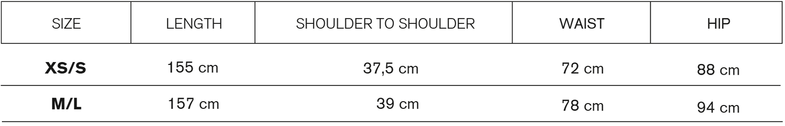 Size guide