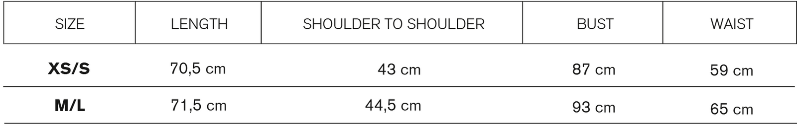 Size guide