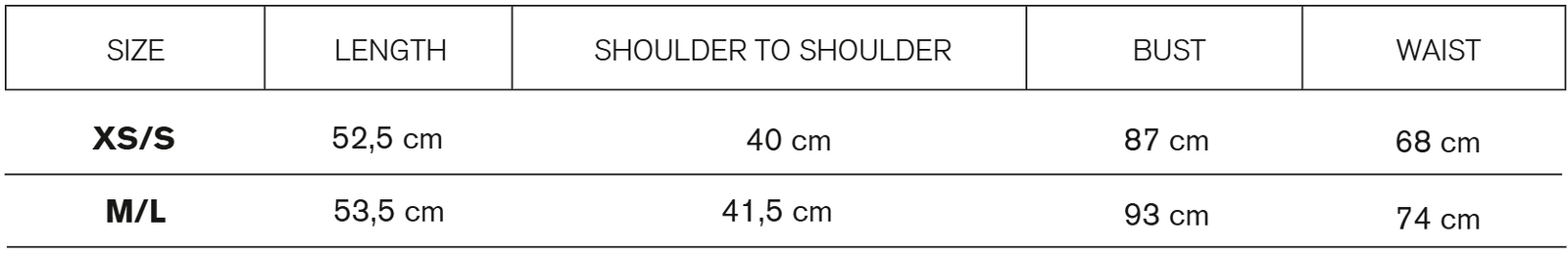 Size guide
